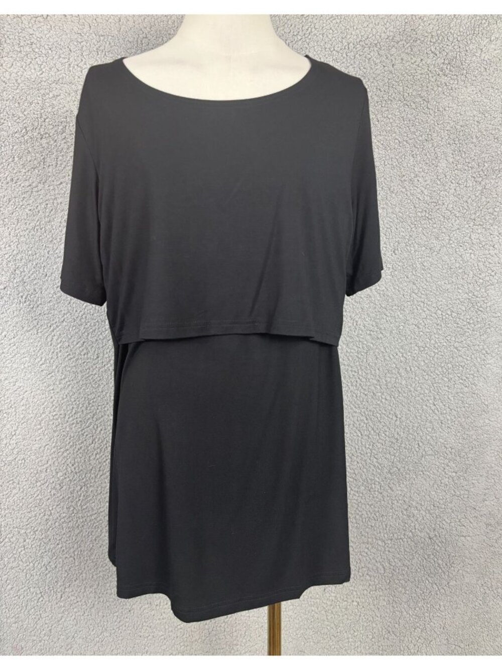 Bearsland  Women's Maternity Nursing Tunic Top Black Size XL New With Tags.